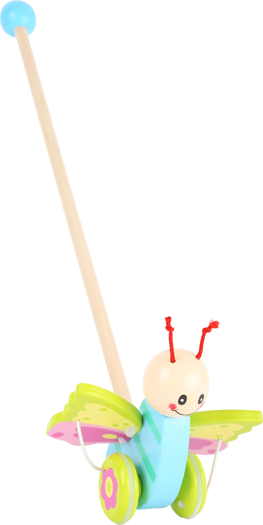 Small Foot 10575 Wooden Push Toy "butterfly" With A Long Wooden Rod For Easy Pus (4020972105752)