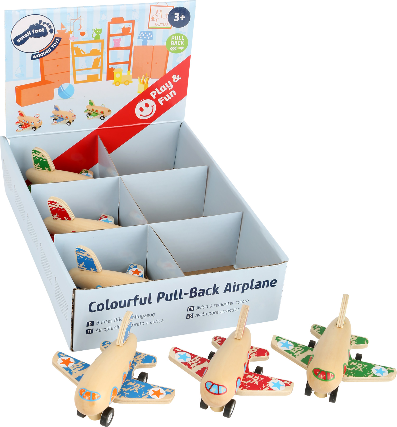small foot Colourful Pull Back Airplane Display Displays small foot Colourful Pull Back Airplane Display Displays