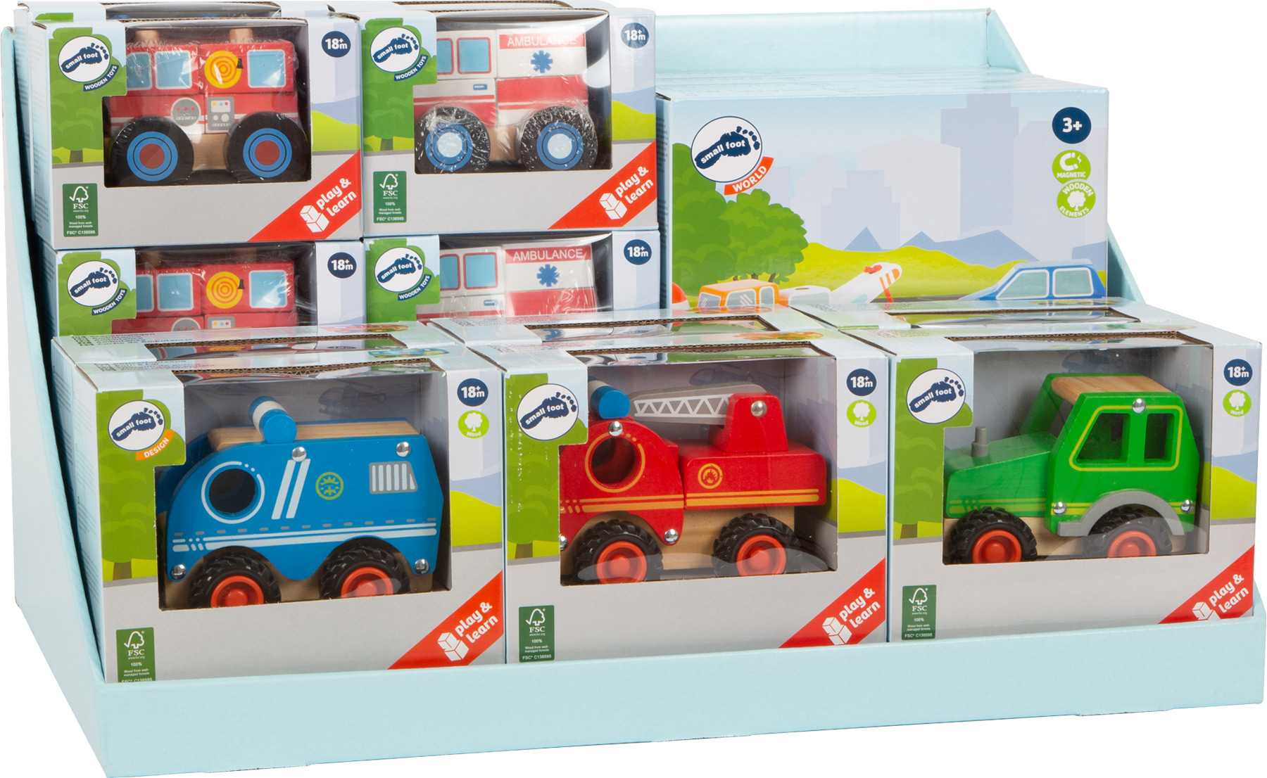 small wooden toy cars